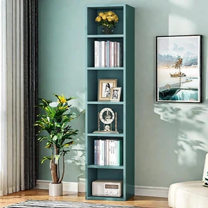6 Tier Bookcase Modern 70.9 Inch Tall Bookshelf Narrow Storage Bookcase with 6 T - Picture 1 of 7