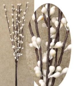 Pip Berry Pick, Ivory, 12", Primitive Home Decor, Pack of 3 - Picture 1 of 1