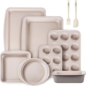 Nonstick Baking Pans Set - Cookie Sheet, Muffin Pan, Cake Pan, Loaf Pan - Picture 1 of 25