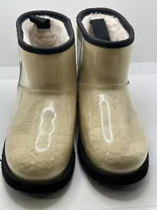 UGG Classic Clear Mini II Wool Lined Girls Ankle Boots 1112386K Youth Size 5 - Picture 1 of 15