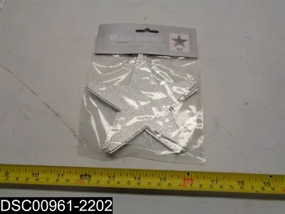 Cantidad = 15 (3 paquetes de 5): recortes Amscan Silver Star 192300-18 013051683443 Foto 1 de 3