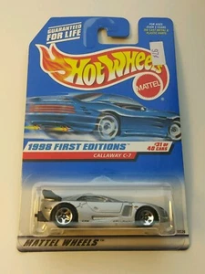 Hot Wheels~Callaway C-7~#677~1998 First Editions~#31 of 40~Unopened~Silver - Picture 1 of 2
