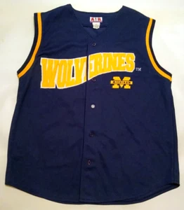 Vintage Michigan Wolverines Basketball Vest College NCAA Jersey Warm-Up XL - Picture 1 of 4