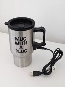 Mug With A Plug Tazza da Auto riscaldata tramite cavetto USB 5V da 400ml - Foto 1 di 4