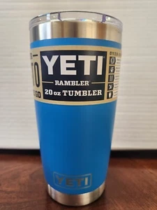 NEW Yeti Rambler 20 oz Tumbler w/ Magslider   Big Wave Blue   (03/rm.1) - Picture 1 of 3