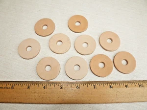 Lot of 10 Leather Washers Chisel Handle restoration 1½" x 3/8" X 3/16" thick - Picture 1 of 4