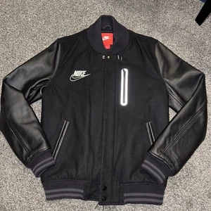 Nike Destroyer Varsity Jacket Leather Sleeves MMXV Mens Sz M Great Condition - Picture 1 of 20