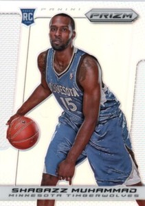 2013 Panini Prizm #261 Shabazz Muhammad Silver Rookie Prizms Near mint or better