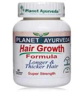 PLANET AYURVEDA HAIR GROWTH FORMULA PURE AYURVEDIC 60 CAPLSULE FREE SHIPPING - Picture 1 of 2