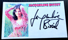 JACQUELINE BISSET "UNDER THE VOLCANO" "BULLITT" AUTOGRAPHED 3X5 INDEX CARD