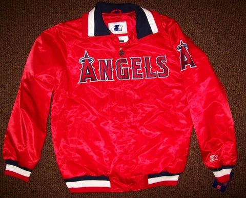 ANAHEIM ANGELS MLB STARTER Full Zip Jacket LG  XL RED Cover