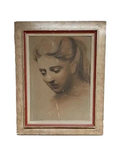Pablo Picasso Charcoal Drawing "Head Of A Woman" 1921 Signed - Picture 1 of 12