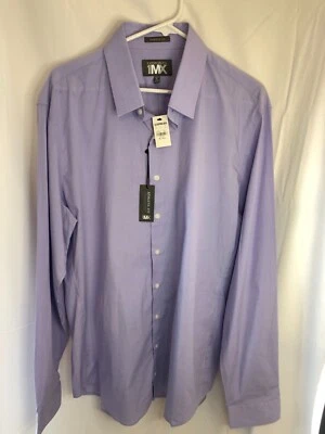 NWT mens Express 1MX Athletic fit purple Dress shirt sz XL Tall 17 -17 1/2 - Image 1 of 4
