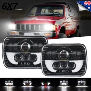 Pair LED Headlights For Mitsubishi Triton HI/LO/DRL SIGNAL Square 5x7" 7x6" - Picture 1 of 11