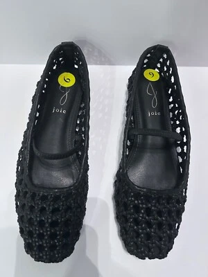 Joie flats black 9 Weavy Black Ballet Flats with Strap  - Изображение 1 из 4