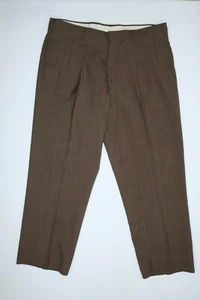 Mens Adolfo Brown Dress Pants (Pleated, Cuffs) 36x28 EUC - Picture 1 of 7