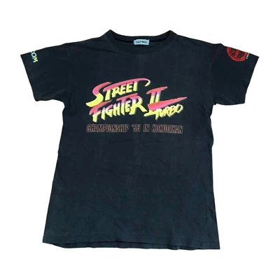 Capcom Street Fighter 2 Turbo Championship T Shirt Size M Black 93 Vintage Used - Image 1 of 4