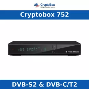 Sat Receiver hd DVB-S2 & DVB-C/T2 hdtv H.265 CI CA Lan AB CRYPTOBOX 752HD COMBO - Bild 1 von 3