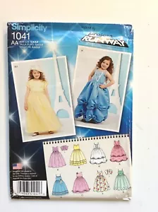 Simplicity 1041 Vestito E Bolero Bambino Occasioni Speciali Taglie:3,4,5,6 - Foto 1 di 3