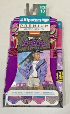 That Girl Lay Lay Girls' Underwear 4-Pack Cotton Panties Size 10 – NEW - Image 1 of 4
