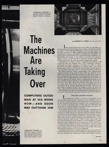 Artículo y fotos de revista y empleados retro de los años 60 7 pg - IBM - NCR - Imagen 1 de 1