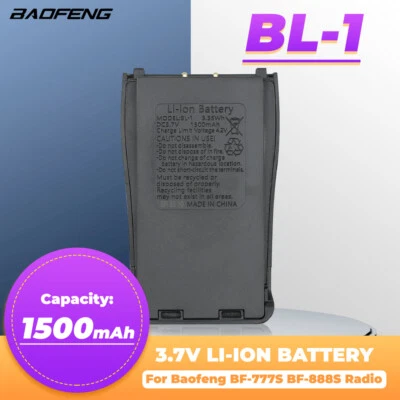 5PC Baofeng BF-888S 3.7V 1500mah Li-ion Spare Battery for BF888S Two way Radios - Image 1 of 4