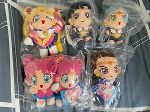 Sailor Moon Eternal Plüschpuppen Banpresto 1996 Komplettset mit Etikett - Bild 1 von 2