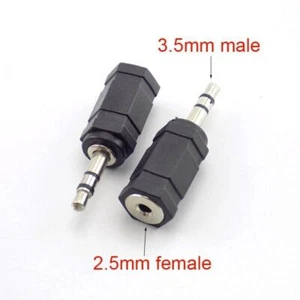Stereo Jack Male Plug 3.5mm To Female Plug 2.5mm Adapter Converter For Audio PC - Picture 1 of 9