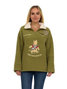 Disney Winnie Puuh Shirt Winter Sherpa Pullover Jacke Damen Größe XL Neu - Bild 1 von 10