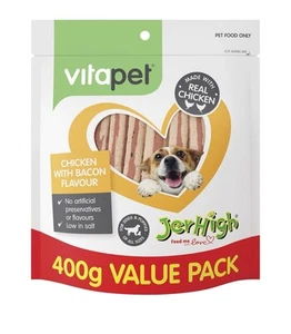 Vitapet Jerhigh Chicken And Bacon Treats For Dogs 400gm - Picture 1 of 1