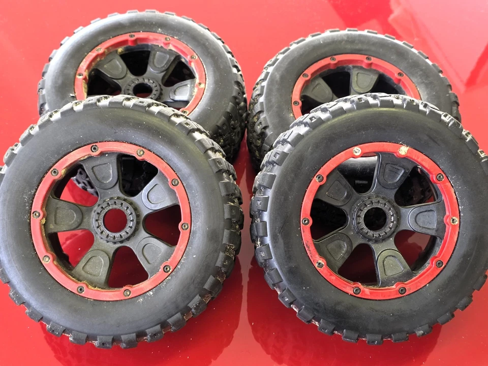 4x LOSI RÄDER 24mm HEX*180mmx70mm*Geschraubte Felgen*DBXL*HPI*CARSON*FG* - Bild 1 von 4