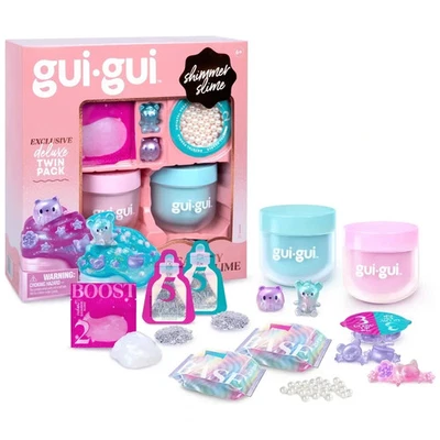 Gui Gui Shimmer Slime Deluxe Twin Pack Scented ASMR Set with Charms & Figures - Image 1 of 4