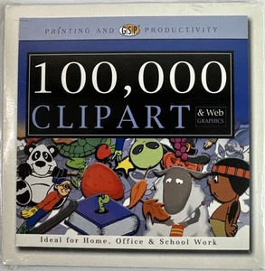 100.000 Clipart Software ~ Clip Art Web Grafica PC CD ROM Windows 95 98 XP Nuovo - Foto 1 di 5