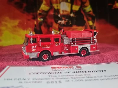 VINTAGE Código 3, F.D.N.Y. Motor bomba Mack CF #290 EDICIÓN LIMITADA BAJA #15  Foto 1 de 4