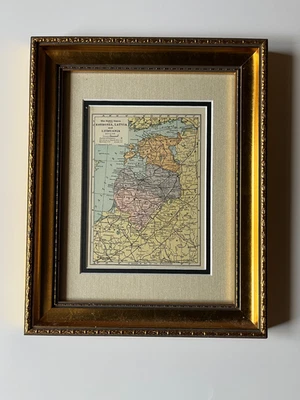 1927 Map of THE BALTIC STATES by C.S. Hammond, Frame/Dbl Mat SEE DESCRIP - Image 1 of 3