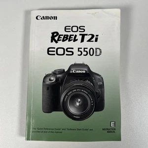Canon EOS Rebel T2i/550D Cámara Original Manual de Instrucciones/Guía Inglés - Imagen 1 de 5