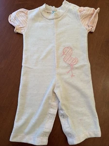 Vintage Health-Tex One Piece Romper Stork Applique 6 Months - Picture 1 of 10