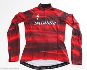 Specialized Long Sleeve Cycling Jersey M polyester women red black - Picture 1 of 4