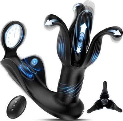 Male Prostate Massager Vibrator Thrusting Anal Butt Plug Dildo Sex Toys for Men - Image 1 of 4