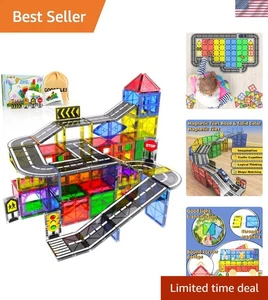 Bloques de construcción magnéticos coloridos - Juego de carretera urbana para niños en edad preescolar de 3 a 8 años - Imagen 1 de 10