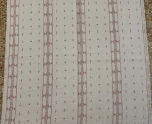 PENNY MORRISON Indira Stripe Pink printed linen geometric England 2+ yards New - Picture 1 of 5