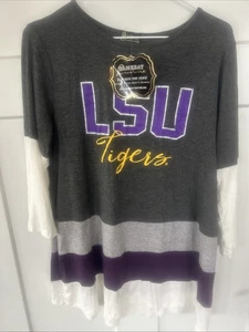 Nuovo con etichetta! Camicia donna colorata LSU Tigers GAMEDAY Crossfire manica 3/4 taglia M - foto! - Foto 1 di 7