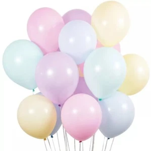 Pastel Colors 12 Inch Latex Balloons 15 Per Pack Party Balloons Decorations - Picture 1 of 2