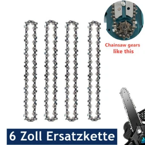 4 Stück 8 Zoll Kettensägekette für 8 Zoll Mini Elektro Kettensäge Hand Holzschneider - Bild 1 von 11