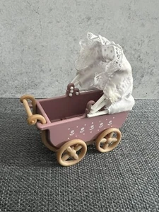 EPOCH Sylvanian Families dusty pink baby carriage pram stroller buggy - Picture 1 of 6