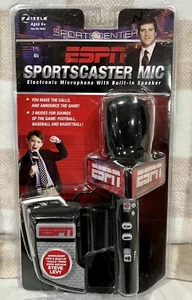 Micrófono electrónico ESPN Sportscaster altavoz incorporado Steve Levy Zizzle - Imagen 1 de 2