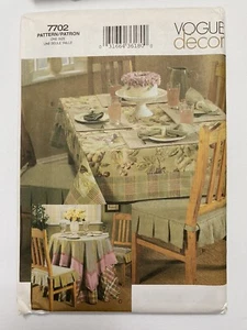 Vogue Dining Room Decor Sewing Pattern #7702 Uncut 2003 - Picture 1 of 2