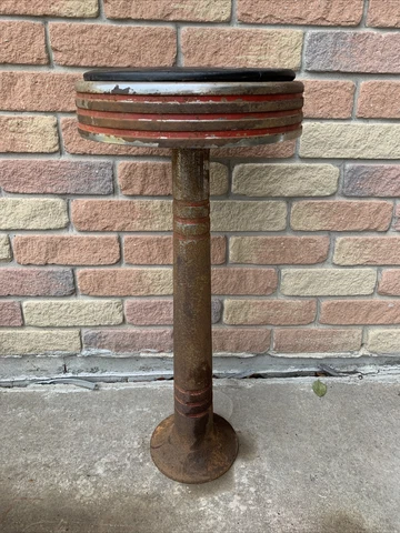 Antique Soda Fountain Drug Store Bar Stool Cast Iron 29”H 29 Lbs Vintage Chair Cover