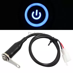 Universal Motorcycle Handlebar Reset Switch Button Engine Blue Light Waterproof - Picture 1 of 12