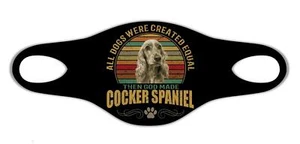 Chien Cocker Spaniel Lavable Respirer Masques De Protection Pet Man Meilleur Ami - Picture 1 of 1